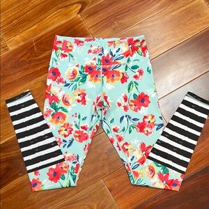 Flexi lexi brand Floral and Striped Leggings
